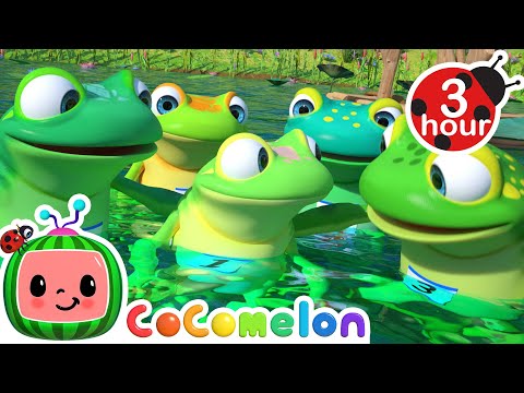 Five Little Speckled Frogs 🐸 CoComelon - Nursery Rhymes and Kids Songs | 3 HOURS | After School Club