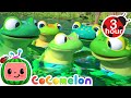 Five Little Speckled Frogs CoComelon Nursery Rhymes And Kids Songs 3 HOURS After School Club
