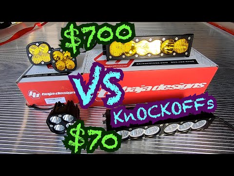 BAJA DESIGNS OnX6+ And Squadron Sport Compared To Cheap Knock-offs Review And Unboxing