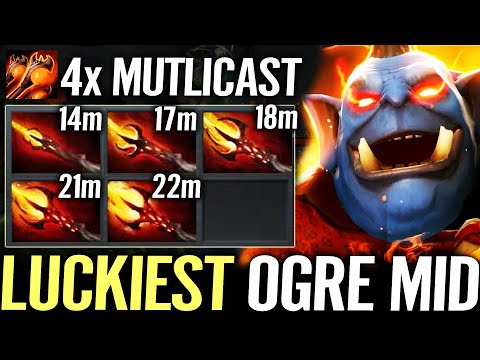 🔥 LUCKIEST Ogre Magi MID Dagon Fast Build — 22min MAX DAGON 4x Multicast WTF NUKER Dota 2 Pro