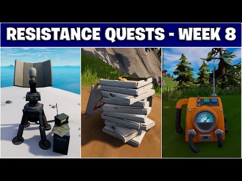 RESISTANCE QUESTS WEEK 8! Challenge Guide - Signal Jammer & Backpack Locations [Fortnite Season 2]