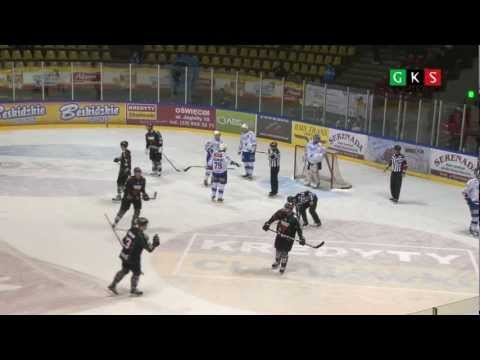 42. kolejka PLH: Aksam Unia Oświęcim - GKS Tychy 3:1. Skrót meczu.
