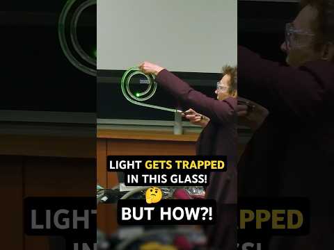 Light is trapped inside this glass. But how?! #DrTatiana #shorts #physics