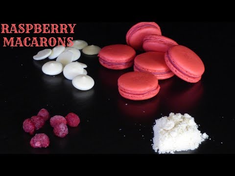 RASPBERRY MACARONS -  FRENCH RASPBERRY MACARONS - EASY MACARONS RECIPE - RASPBERRY MACARONS RECIPE
