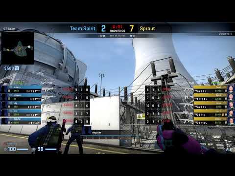 CSGO POV Spirit DEGSTER vs. Sprout on Nuke - 25 kills