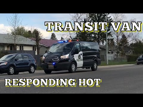 Calgary Police Transit Van Responding In Forest Lawn HOT | CPS