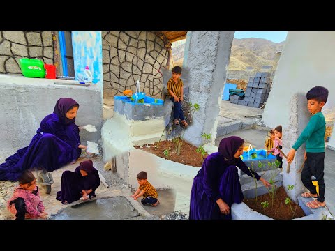 Busy day of Shawkat: construction work and child care at the same time!🏡👶