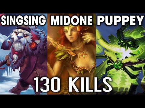 Madness Team - 130 Kills in 29 Mins - Puppey, Midone, SingSing - 6500 MMR Party - Dota 2 2016