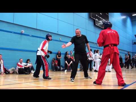 2014 TAGB South East Taekwondo Championships Alex Weston Riley vs Mathew Cook