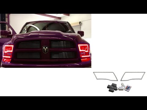 2009-14 Dodge Ram Headlight RGB LED Halo Rings