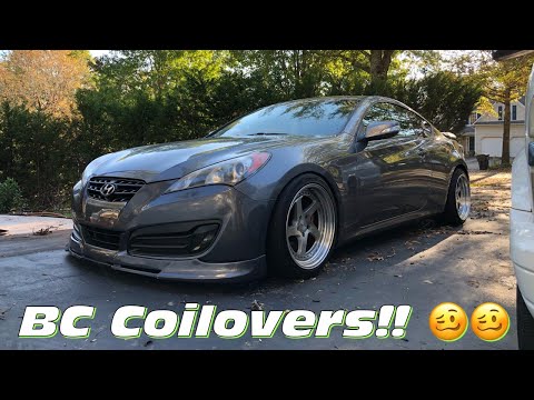 Lowering the Genesis on BC coilovers!! (Part 1)