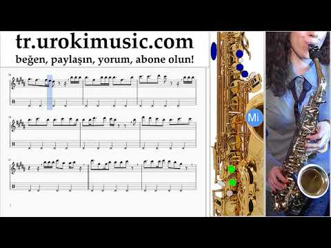 Saksafon dersleri (alto) Jonas Blue - Mama Notalar Eğitim Bölüm#2 um-i723