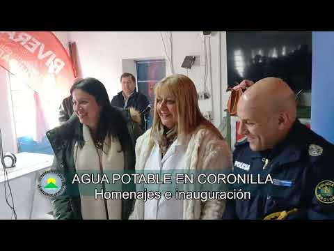 AGUA EN CORONILLA. HOMENAJES A QUIÉNES PARTICIPARON DE LA GESTIÓN Y CONCRECIÓN DE LA OBRA.
