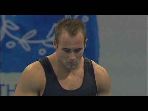 2004 Athens Olympics Artistic Gymnastics Ring Final Dimosthenis Tampakos, Jordan Jovtchev, Ma