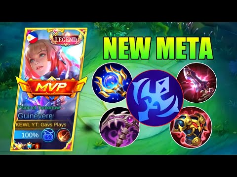GUINEVERE NEW META FULL DAMAGE AND EMBLEM (MUST WATCH) | MLBB