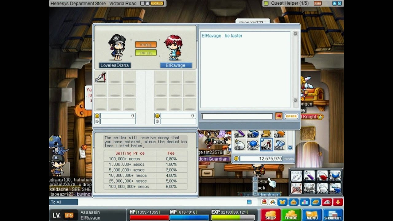 Maplestory trade scam