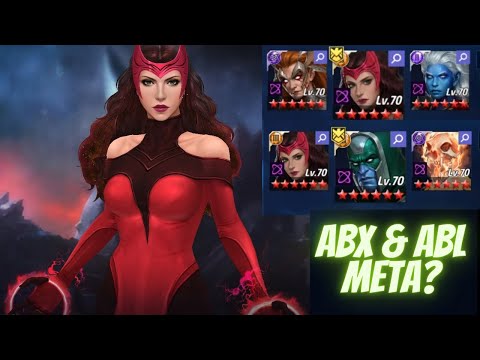 LVL 70 SCARLET WITCH ABX & ABL GAMEPLAY because lvl 80 and t4 will take a week probably lol - MFF