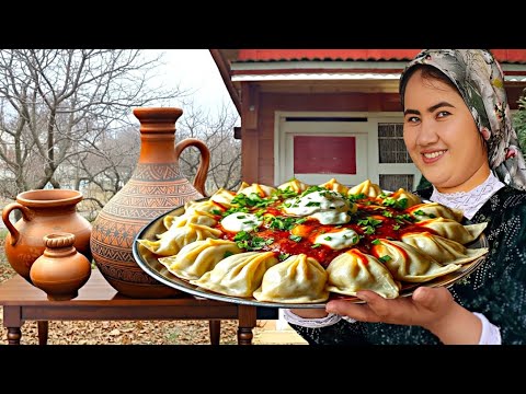 Cooking Afghan Manto for Yalda Night | A Traditional Winter Feast in Afghanistan 🇦🇫