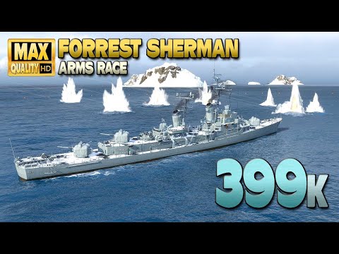 Destroyer Forrest Sherman: DAKKA terror for almost 400k damage - World of Warships