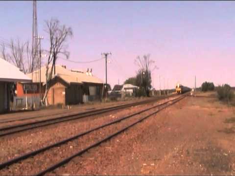 Pacific National NR105 works 7SP3 through Tarcoola with NR118