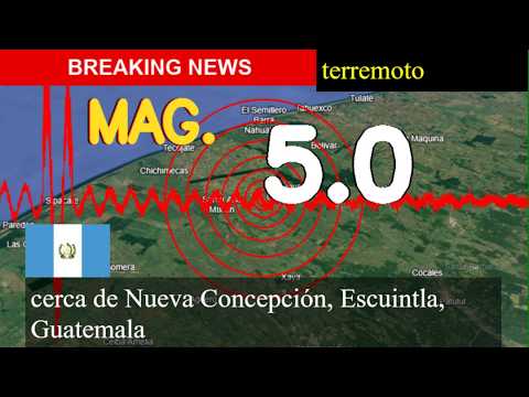 😱🚨 Terremoto cerca de Nueva Concepción, Escuintla, Guatemala actualizaciones en vivo hoy: un temblor