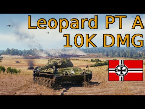 World of Tanks- Amazing German sniper Leopard PT A- 10k Damage on IX tiers
