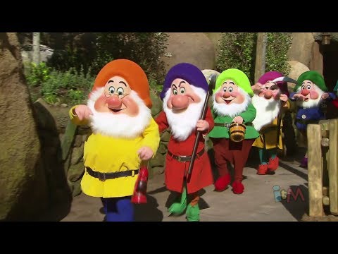 Seven Dwarfs off to work in Mine Train ride at Walt Disney World