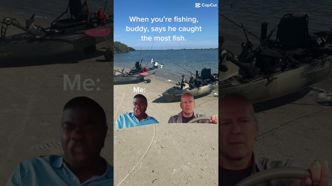 When you’re fishing, buddy, says he caught the most fish #funny #fishing #kayakfishing