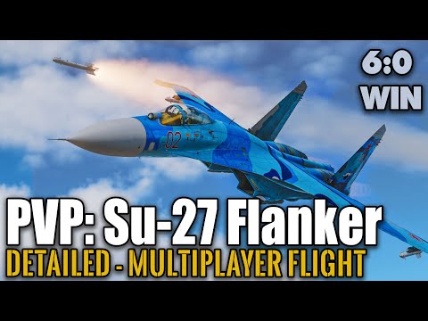 DCS World Multiplayer: SU-27 Flanker winning strategy for pvp (a2a dogfight vs f-16 & f-18) on GS.