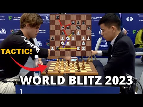 MAGNUS ALWAYS WINS WITH HIS TACTICS!!! Magnus Carlsen vs Vokhidov Shamsiddin I World Blitz 2023
