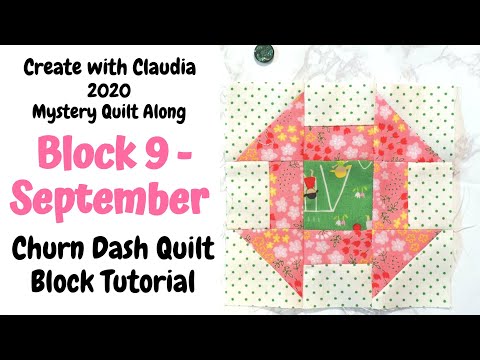 How to Make a 6 1/2" Churn Dash Quilt Block - Free Pattern