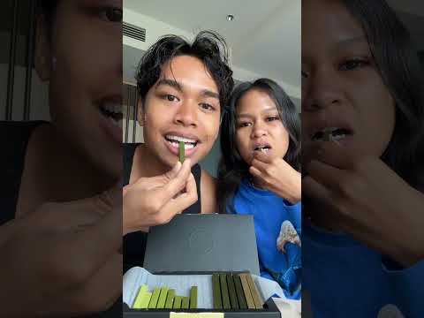 Trying the viral Premium Matcha 7 Chocolate sticks! 🍵😋