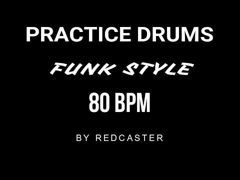 Funk drums for practice - 80 BPM