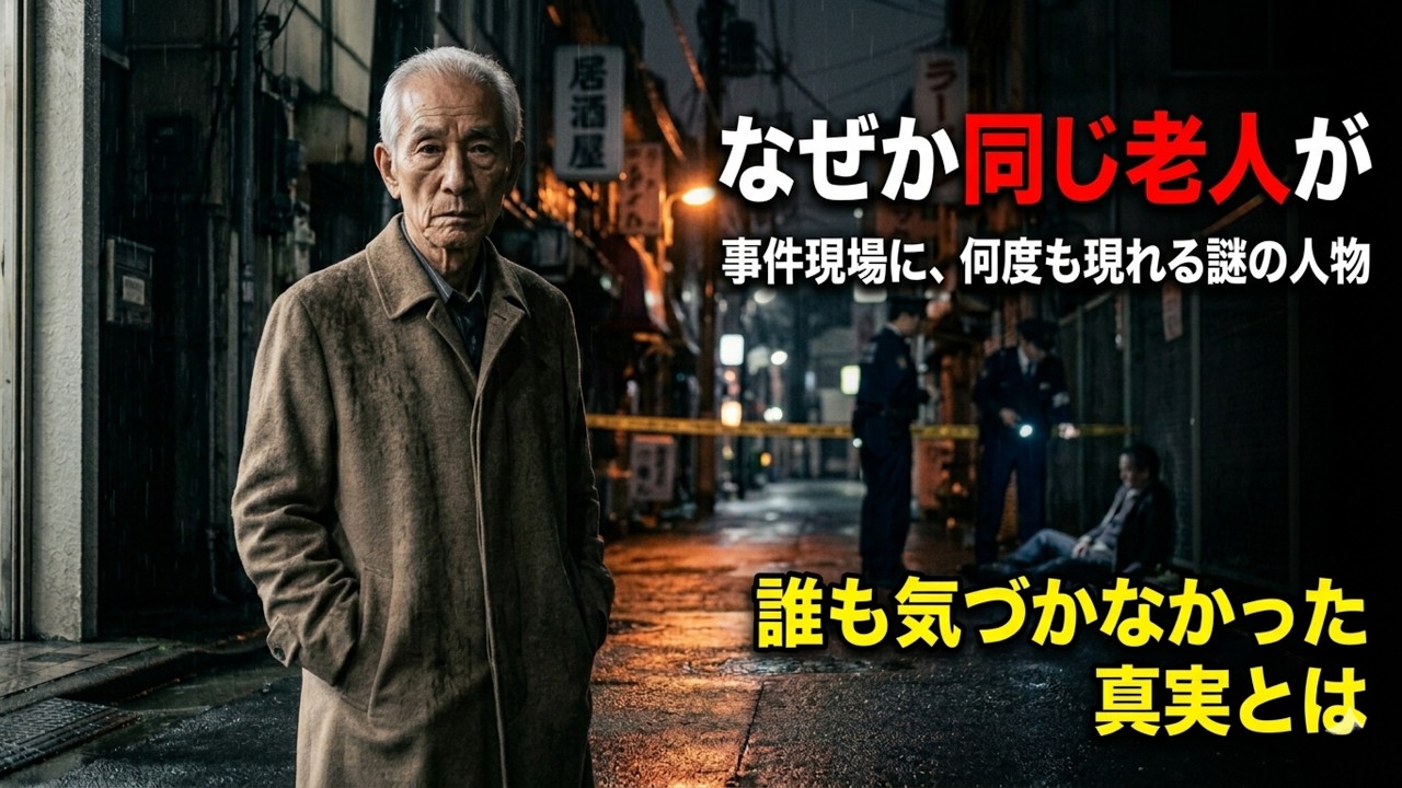 【感動ミステリー】事件現場に現れ続けた老人の正体——30年間、誰も気づかなかった真実