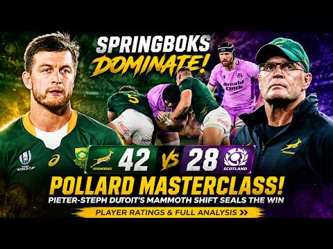 Handré Pollard SILENCES Critics! Springboks Crush Scotland 42-28 #rugbynews #springboks #rugby