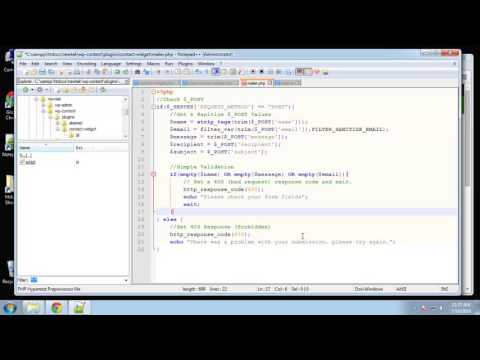 Learn How to Design a WordPress Contact Widget using PHP and MySQL Part 5