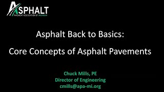 2024 Back to Basics: Core Concepts of Asphalt Pavement Design