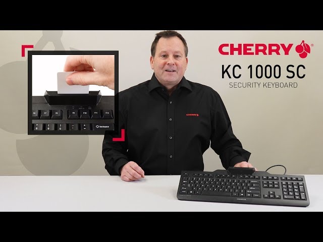 Vídeo relacionado con CHERRY KC 1000 SC, Teclado de Seguridad con Cable y Terminal de Tarjeta Chip Integrado, Distribución de Teclado Español QWERTY, Ángel Azul, Negro