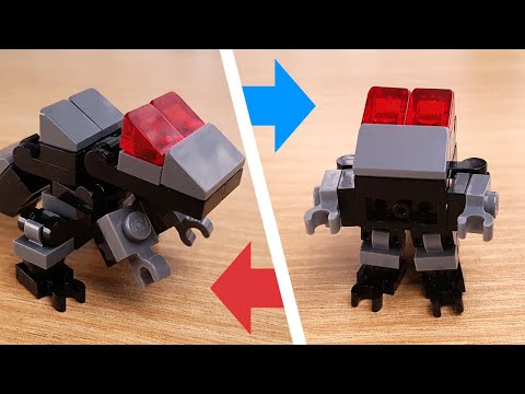 [LEGO Mini Robot Tutorial] T-Rex-Roboter (Tyrannosaurus) / Transformator-Dinosaurier-Roboter