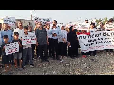 DEM Parti Adana İl Eşbaşkanı Yakup Ataş, Bu Dere Öldürüyor, Bu Çevre Felaketine Sessiz Kalmıyoruz.