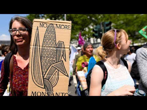 Hundreds protest against Bayer and Monsanto