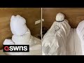 Brothers Prank Hotel Staff By Making Their Room Towels And Pillows Look Like DEAD BODIES SWNS