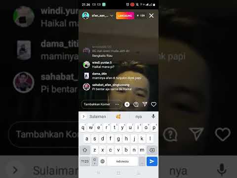Papi nya AFAN DA5 (AAN KDI) live IG nyanyi lagu kerinduan