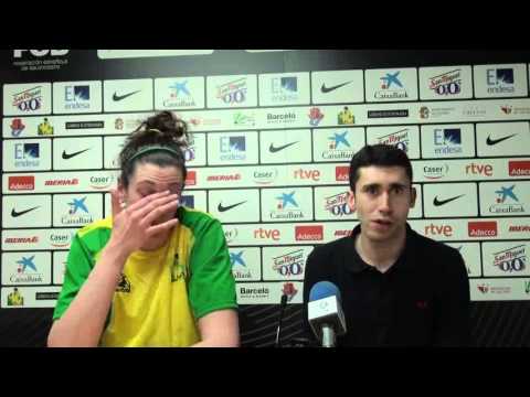 Fase de Ascenso 2013. Día 2. Rueda de prensa CB Al-Qazeres. Alejandra dela Fuente y Jacinto Carbajal