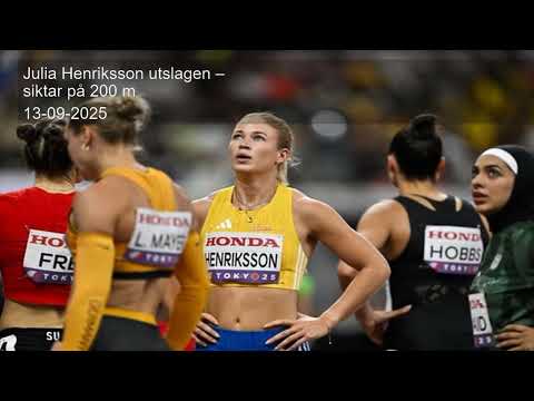 Julia Henriksson utslagen – siktar på 200 m
