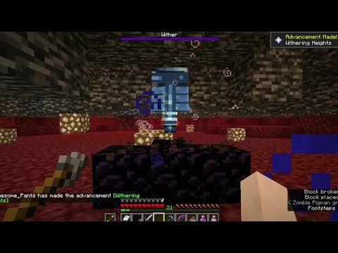 Killing the Wither in nether easy way to kill the Wither | Minecraft Guide Episode - 15
