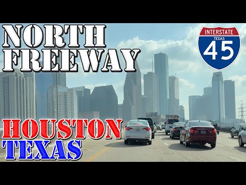 I-45 South - North Freeway - Houston - Texas - 4K Highway Drive