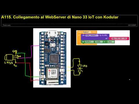 A115. Connessione al WebServer di Arduino Nano 33 IoT con Kodular