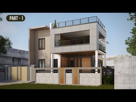Simple House Design in SketchUp for Beginners  | Part - 1 | 54'X64' -Modelling
