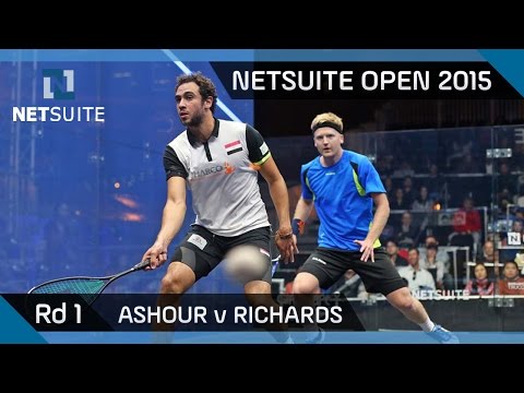 Squash: NetSuite Open 2015 Rd1 Highlights - Ashour v Richards